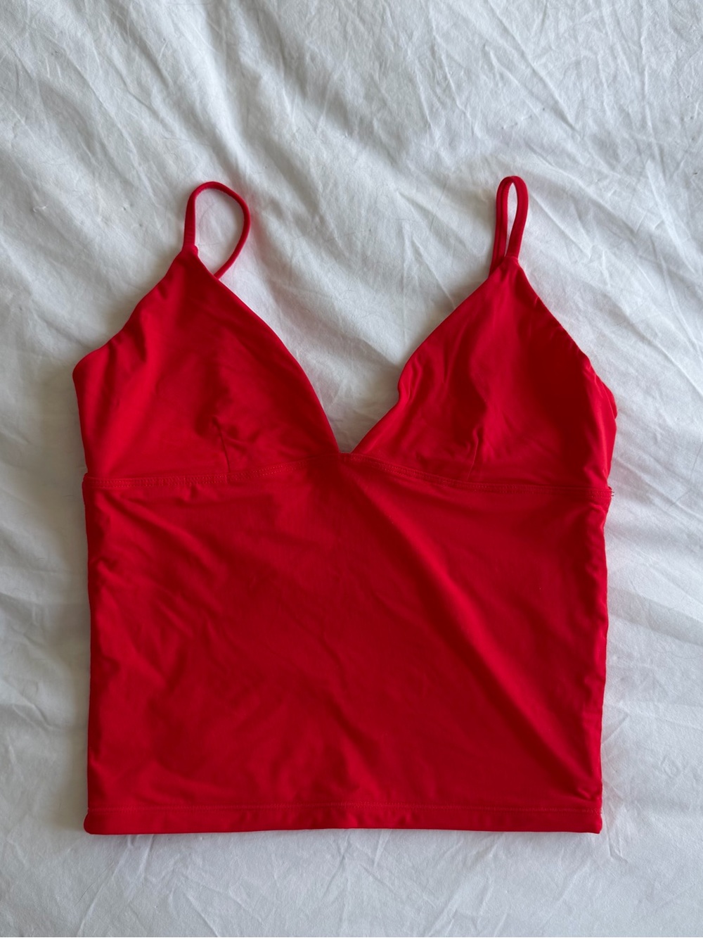 Red Spaghetti Strap Bralette Tank Top
